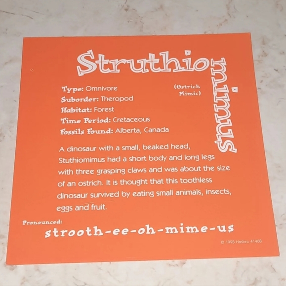 Dig N Dinos Monopoly Junior Board Game Replacement Piece Struthiomimus Dinosaur - Picture 2 of 3